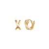 Gold&Deer 14K Goldfield Glam Cross One-Touch Earrings Yellow Gold /