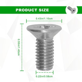 NOTISH 8Pack Stainless Steel Brake Disc Rotor Screws, Automotive Steel Retaining Screws for Front and Rear Compatible with Honda, Acura, Hyundai and Kia Models