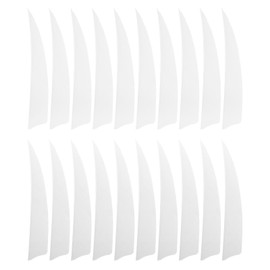 20pcs Feather Fletching High Speed Stable Flight Archery Arrows for Outdoor Arrows 4 Inch White