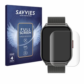 Savvies Pack of 4 Full Screen Protectors for Popglory P95 2 Inch Full Cover Screen Protector [3D Curved, Transparent, Anti-Fingerprint]