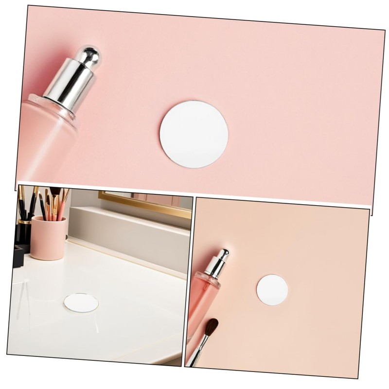 Healeved 20pcs Small Round Glass Mirrors Circle Glass Mirrors Tiles