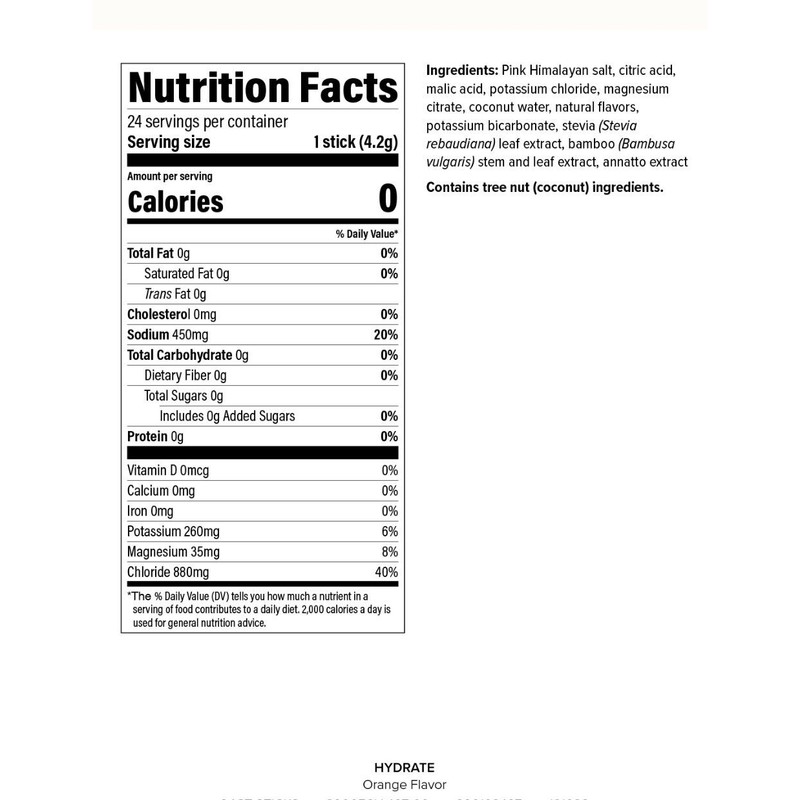 Isagenix New Hydrate Electrolytes Drink Mix 24 Sticks X 0.1oz