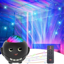 HONGID Star Projector Galaxy Aurora Night Light Projector Remote Timer Room Decor Toys