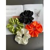 Large Silk Satin Scrunchie For Hair，4Pcs Silk Oversized Extra Scrunchie