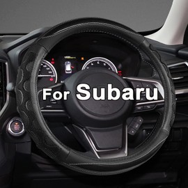 GIANT PANDA Steering Wheel Cover for Subaru Forester, Car Steering Wheel Cover for Subaru Outback and Crosstrek - Black