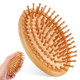 Ipetboom Scalp Massage Comb Bamboo Hair Brush Versatile Hair Brush for Men Women Safe and Comfortable