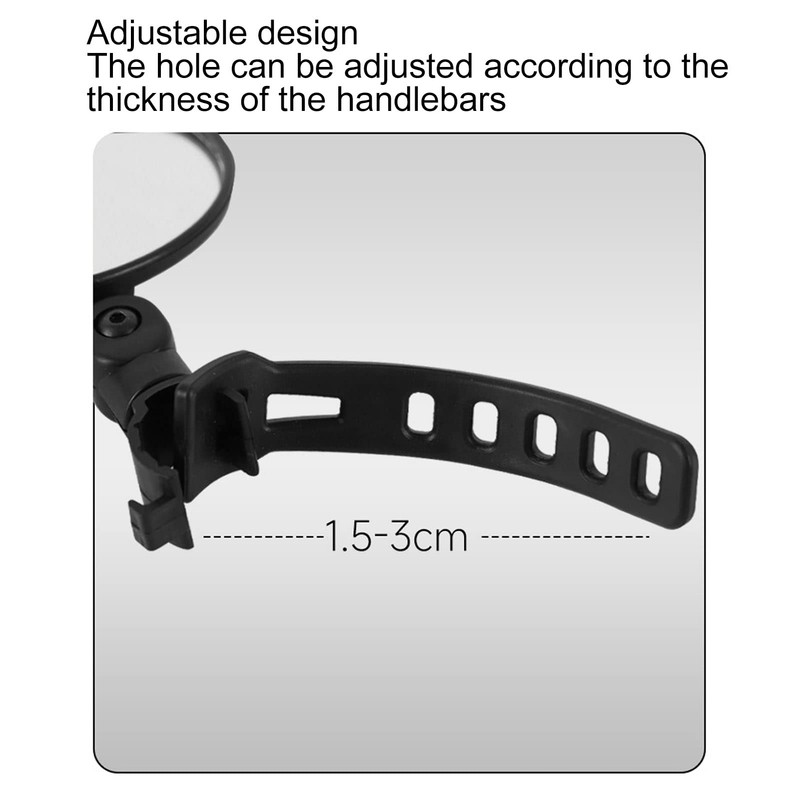 8cm Adjustable Wide Angle Round Scooter Adjustable 360 Degree Rotatable