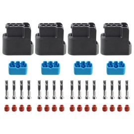 AUTOKAY 4Pcs 3-Pin Ignition Coil Pack Connector Plug Housing Compatible with Honda S2000 F20 F22