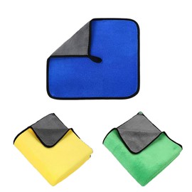 3PCS Car Cleaning Cloths, Car Microfibre Cloth, Car Drying Towel, Microfibre Cloth Car, Ultra Soft Scratch-Free Polishing Cloth for Motorcycles Vehicles Household Furniture Cleaning Care ( 3 Colour)