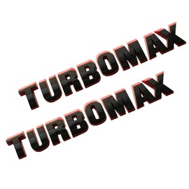 2pcs New Hood Letter Logo Emblem Badge Adhesive Nameplate Compatible with 2024-2025 Silverado Turbo-max 85079242 (Redline)