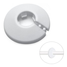 MroMax Fit 1/2" White Plastic PP Pipe Cover, 16mm (5/8") 1Pc Flange Water Pipe Decoration Escutcheon, Snap-On Cap for Kitchen Valve, Sink Toilet Inflow Pipes, to Hide Gaps and Update Plumbing Look