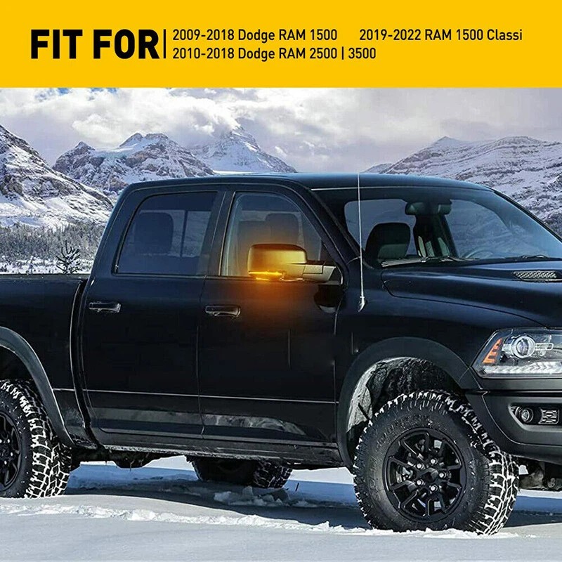 oursunshine2019 For Dodge RAM 1500-3500 Switchback LED Side Mirror Turn