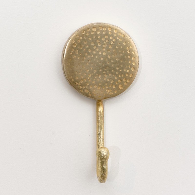 Melody Maison Round Gold Hammered Wall Hook