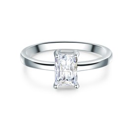 Trilani Women's Ring 925 Sterling Silver with Brilliant Cut Zirconia, Silver