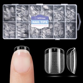 Extra Short Nail Tips Square: 504PCS Pre-shaped Gel Nails Tips Short Square Nail Tips, 12 Sizes Clear Full Cover False Fake Press on Nails for Nail Extensions DIY Home Salon for Women