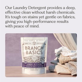 Branch Basics Laundry Detergent – 2 Pack, 4lbs per | Plant & Mineral-Based Formula | Lifts Stains & Removes Odor | Plastic-Free, Fragrance-Free & Safe for Sensitive Skin