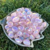 3Pcs Angel Aura Rose Quartz Tumble Pocket Stone Rocks Crystal