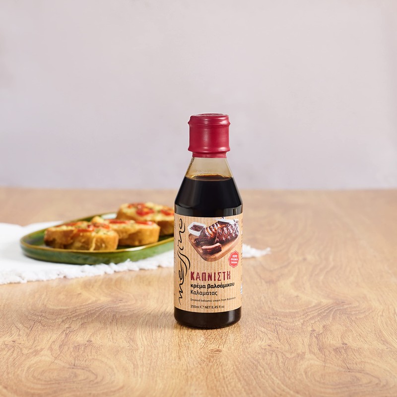Messino Smoked Balsamic Vinegar Glaze imported from Greece, 250ml