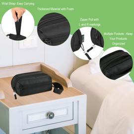 Beautyflier Disposable Daily Contact Lens Case Organizer, Travel Bag for Contact Lenses, Compact Multi-Pockets Storage Bag with Zipper Labeled R & L, Storage up to 60 lenses, Contact Lens Bag Only