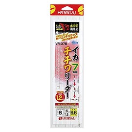 HARIMITSU VR-37B Leader Ikachichiwa Reader, 7 Pieces, Fluorocarbon, 3.8 ft (9.6 m), No. 6