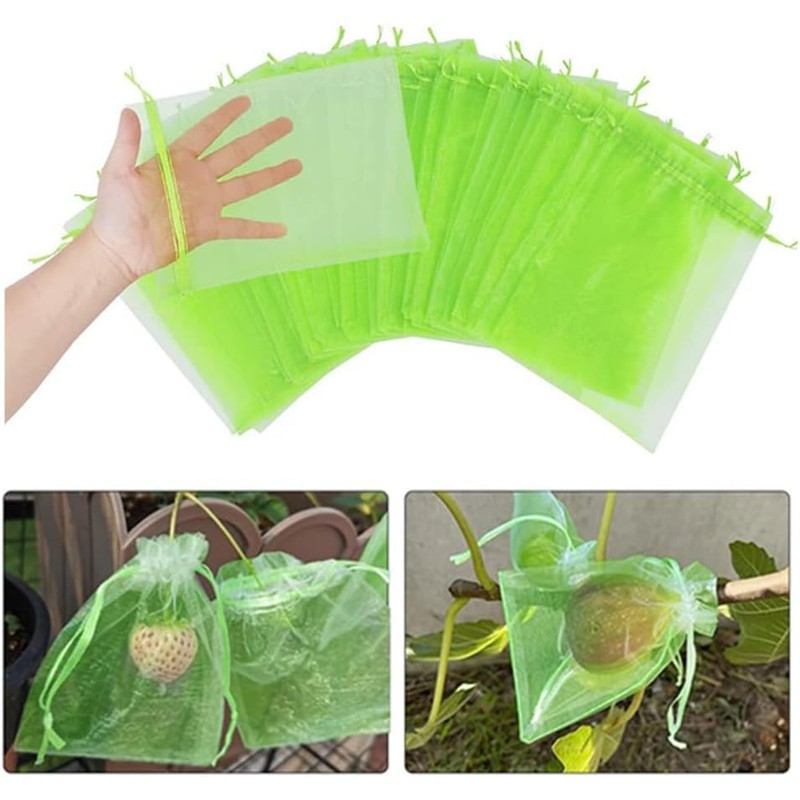 100 Pcs Fruit Protection Bags, CAASFOOY 6.7×9inch Fruit Grape Protective