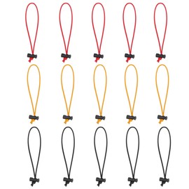 Foto&Tech Multipurpose Extra Thick Elastic Cable Tie and Organizer, Adjustable Cable Strap Toggle Tie, Reusable Tangle Tamer, Cable Management for Cord and Cable (25CM, 5X BK+5X OR+5X Red)