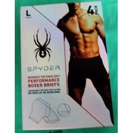 SPYDER Performance MEN'S Boxer Briefs size L 4-PACK UNDERWEAR NWT $90