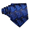 Barry.Wang Christmas Ties Silk Men's Royal Blue Necktie Pocket Square