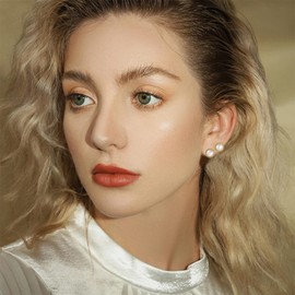 Gold Clip On Earrings, 3 Pairs Clip On Pearl Earrings Non Pierced 14k Gold Plated Dainty Earrings Set Small Clip On Earrings for Women Girls