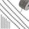 66Feet/20m Stainless Steel Ball Bead Chains, 2.4mm Diameter Beaded Roller