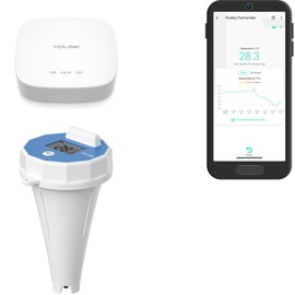 YoLink Smart Pool Floating Thermometer, 1/4 Mile Range, 5+ Years Battery Life, Emails, Text, App Alerts, Alexa, IFTTT. Pool, Hot Tub, Fish Tank. Hub Included!