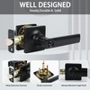 JESSTTI Entry Door Handle Locks with Keys,Square Locking Door Lever
