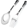 Skull Motif Serving Spoon Fork Set, Premium Stainless Steel Fork