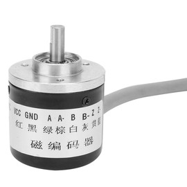 Incremental Magnetic Rotary Encoder, 1024P/R DC5V Optical Absolute Encoder, 38mm Outer Diameter, 6mm Shaft with 1.2m Cable