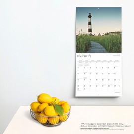 Carolina Coast | 2025 12 x 24 Inch Monthly Square Wall Calendar | Plastic-Free | BrownTrout | USA United States of America Southeast State Nature