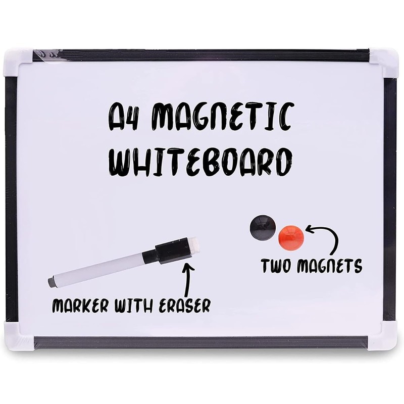 ProTech Dry Erase Whiteboard, A4 Magnetic Reminder Board, 29.5cm x
