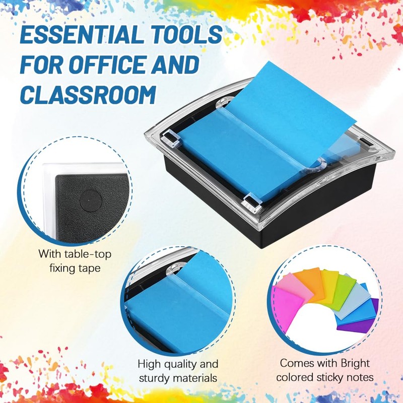 HMIEPRS 2Pcs Pop Up Sticky Note Dispenser with 400 Sheets
