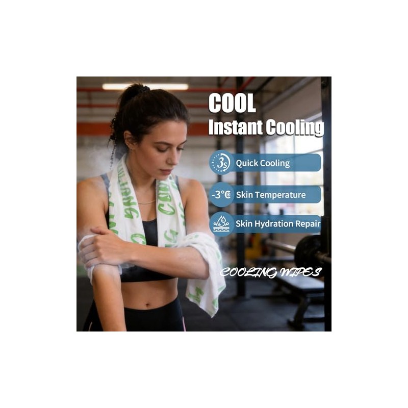 30 Pack Cooling Body Wipes - Instant Refreshment for Hot