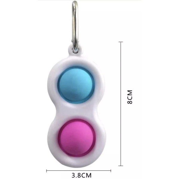 Unbranded 5 Pack Bubble Pop Sensory Fidget Keychain Toy Autism