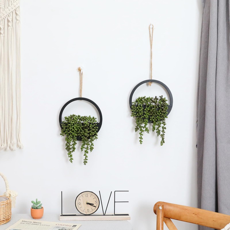 Artificial Hanging Plants Hanging Planter Fake Succulents Artificial String of
