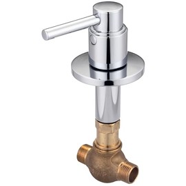 Central Brass 80607-M1/2-M1 Tile Stop Rough-In Valve Combo 1/2" CXC Direct Sweat Inlets / 1/2" Taper NPT Pipe in Chrome
