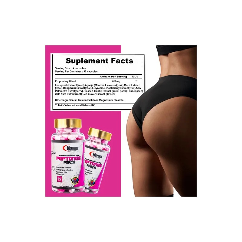Suplemento Peptonas Crecimiento Muscular Glteos Metforce Sin Sabor