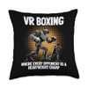 VR Boxing Heavyweight Champ Gamer Throw Pillow