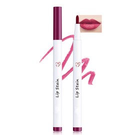 Lip Liner Stain Marker Pen-1Pcs Pink Red Liquid Lip Tint,Longlasting Waterproof Smudgeproof Quick Dry Lipstick Lipcolor,Precise Chisel Tip Smooth Lip Gloss Pencil,Lip Makeup Lipstain Pen for Women-06