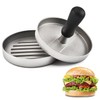 YIKANGHENG Meat Barbecue Presses Mold, 4.6 Inch Stainless Steel Round