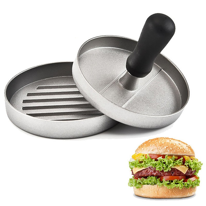 YIKANGHENG Meat Barbecue Presses Mold, 4.6 Inch Stainless Steel Round