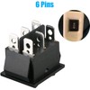 EEEkit Momentary Rocker Switch, DC12V 20A 6Pin DPDT (ON)/Off/(ON) Reverse