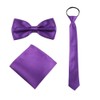 GUCHOL Boys Bow Tie Pocket Square Necktie - 3 Piece