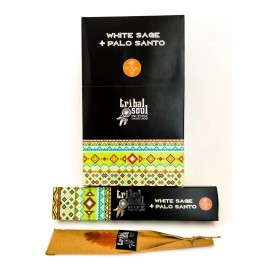 Tribal Soul White Sage Palo Santo Incense Sticks - Pick 15-30-60-75-90 - 1 box = 15 grams