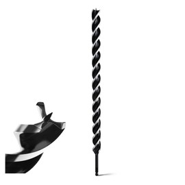 MOXPIFY 25 x 600 mm Wood Auger Drill Bit for Softwood, Hardwood with Centre Point and E 9.5 Shaft